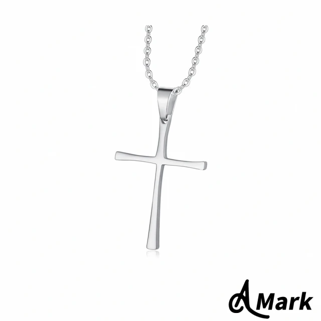 【A MARK】鈦鋼項鍊 十字架項鍊/百搭經典十字架造型鈦鋼項鍊(3色任選)