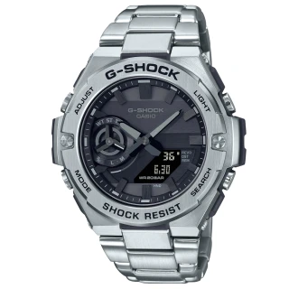 【CASIO 卡西歐】G-STEEL系列 藍芽連線 X 太陽能電力 多功能腕錶 母親節 禮物(GST-B500D-1A1)