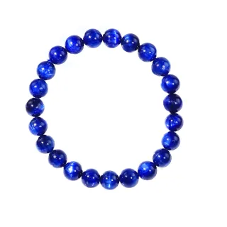【開運方程式】天然飽和色藍晶石水晶手珠8mm(加強勇氣、吸收負能量)