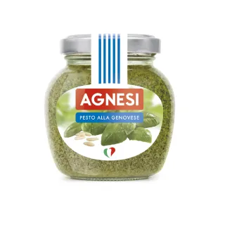 【AGNESI】義式蒜香青醬義大利麵醬 185gx1罐