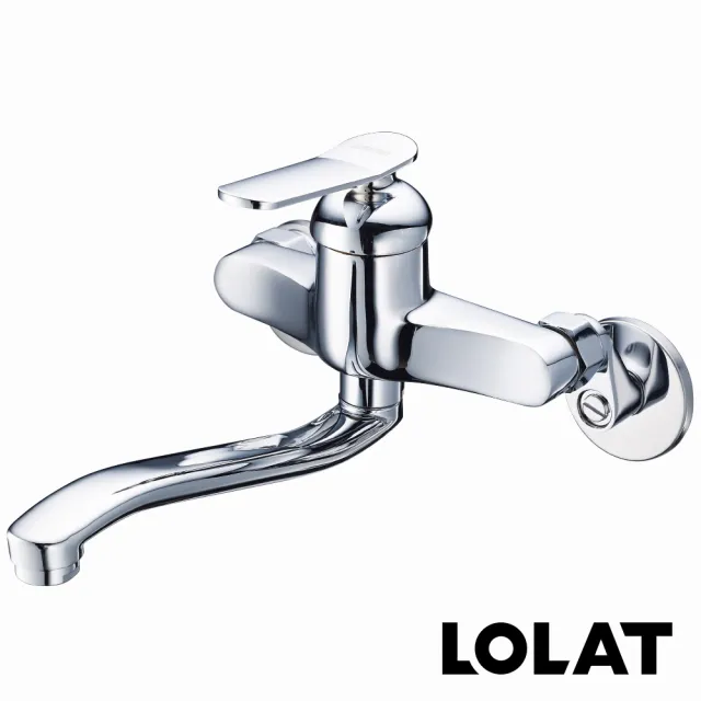 【LOLAT 羅力】官方直營 時尚壁式水龍頭/鉻(KWN1359)
