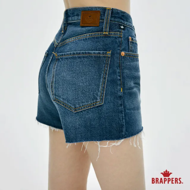 【BRAPPERS】女款 Boy friend系列-高腰全棉短褲(深藍)