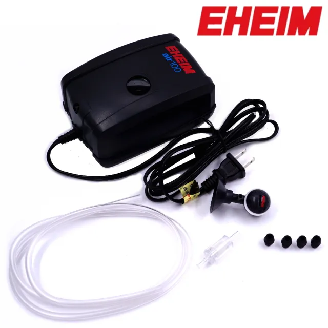 【EHEIM 伊罕】單孔打氣機100型低噪音打氣幫浦附可調氣泡石(淡海水觀賞魚魚缸使用 3701型)