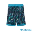 【Columbia 哥倫比亞】童款- Omni-Shade UPF50快排短褲-綠印花(UAB00330GV / 2022年春夏商品)