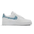 【NIKE 耐吉】休閒鞋 Wmns Air Force 1 07 ESS 女鞋 白 天藍 變形蟲 腰果花 AF1(DH4406-100)