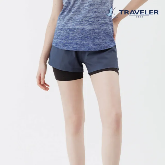 【TRAVELER 旅行者】女款兩件式超透氣消臭吸排抗UV短褲_221TR531