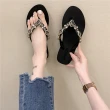 【Taroko】璀璨寶石夏季平底夾腳拖鞋(3色可選)