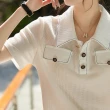 【ACheter】時尚簡約都會風 POLO領上衣#112641現貨+預購(2色)
