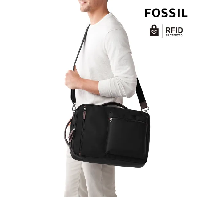 【FOSSIL 官方旗艦館】限定★Buckner 多功能RFID商務包-黑色 MBG9519001