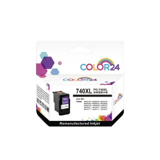 【Color24】for CANON PG-740XL 黑色高容環保墨水匣(適用PIXMA MG2170 / MG3170 / MG4170 / MG2270)