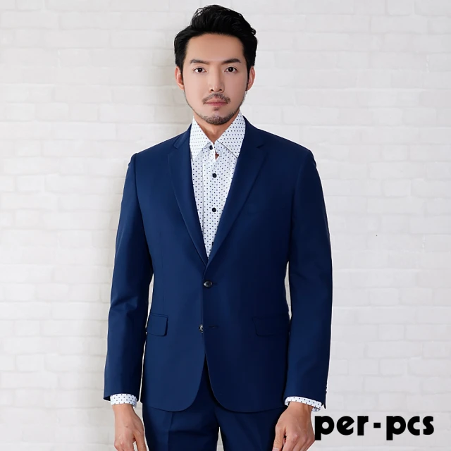 【per-pcs 派彼士】優雅紳士合身西裝外套_藍色(719301)