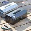 【日本TOYO】Y-280 日製山型提把式鋼製單層工具箱(28公分 收納箱 手提箱)