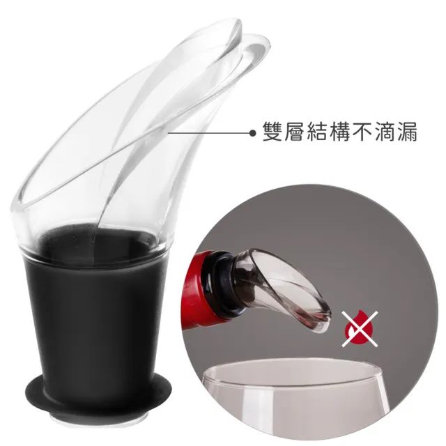 【VACU VIN】荷蘭 保冷冰桶+開酒注酒抽真空組 黑 / 開酒器 酒塞 保鮮瓶塞 鋁箔刀 冰酒桶