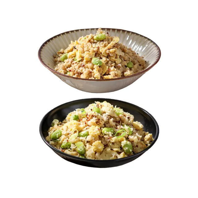 【鮮食堂】減醣飲食菇菇米餐包4包組(200g/包_蛋炒花椰/田園紅藜)