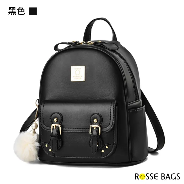 【Rosse Bags】日韓街頭潮流百搭雙肩背包(現+預  黑色／白色／棕色)