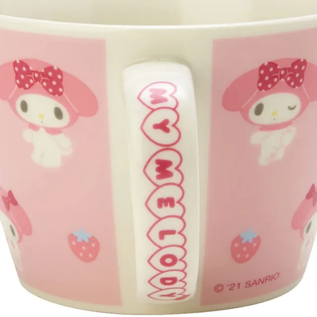 【SANRIO 三麗鷗】陶瓷馬克杯 300ml 美樂蒂 粉色草莓(餐具雜貨)