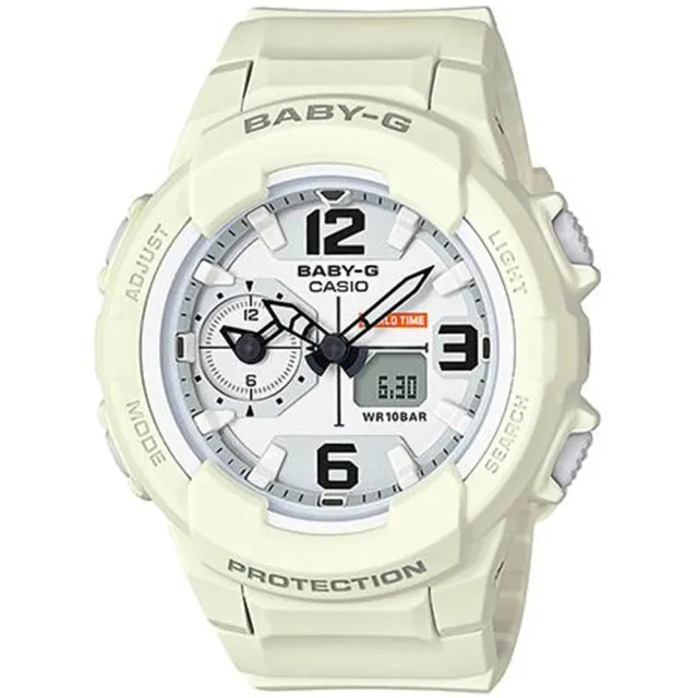 【CASIO 卡西歐】Baby-G 簡約中性風雙顯腕錶(BGA-230-7B2)