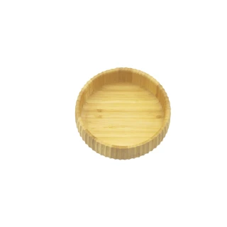 【AberW】齒輪邊竹圓皿-19cm(凹凸邊 竹圓盤 沙拉碗 鋸齒盤 齒邊盤 竹圓皿 木質圓盤 木質圓皿)