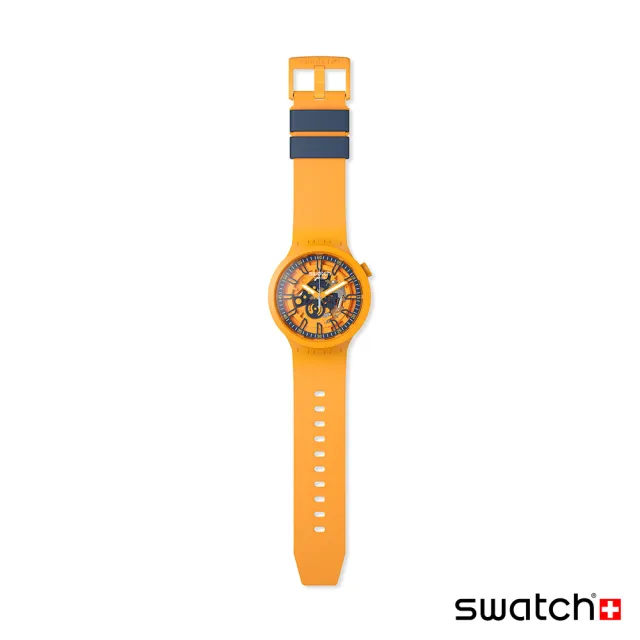 【SWATCH】BIG BOLD系列手錶FRESH ORANGE 鮮橙 男錶 女錶 瑞士錶 錶(47mm)