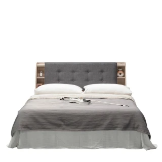 【WAKUHOME 瓦酷家具】Borg時尚輕工業風5尺標準雙人床-台規尺寸床頭+床底A011-P01A