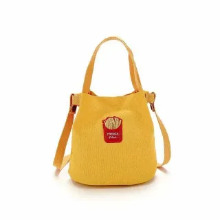 【La Morongo 樂木嚴選】交換禮物 薯條包包購物袋母嬰袋(包包 購物袋 母嬰袋 媽媽包 帆布包)