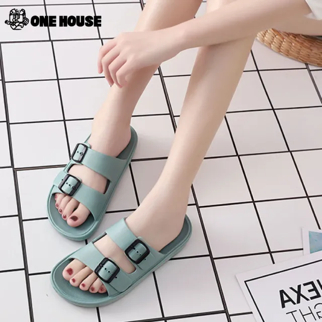 【ONE HOUSE】勃肯風防水輕量涼鞋 拖鞋 室內拖鞋(2雙)