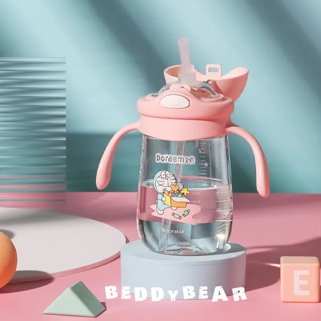 【BEDDYBEAR 杯具熊】潮酷系列哆啦A夢兒童學飲杯 兒童Tritan吸管水壺 300ml(學習水杯)