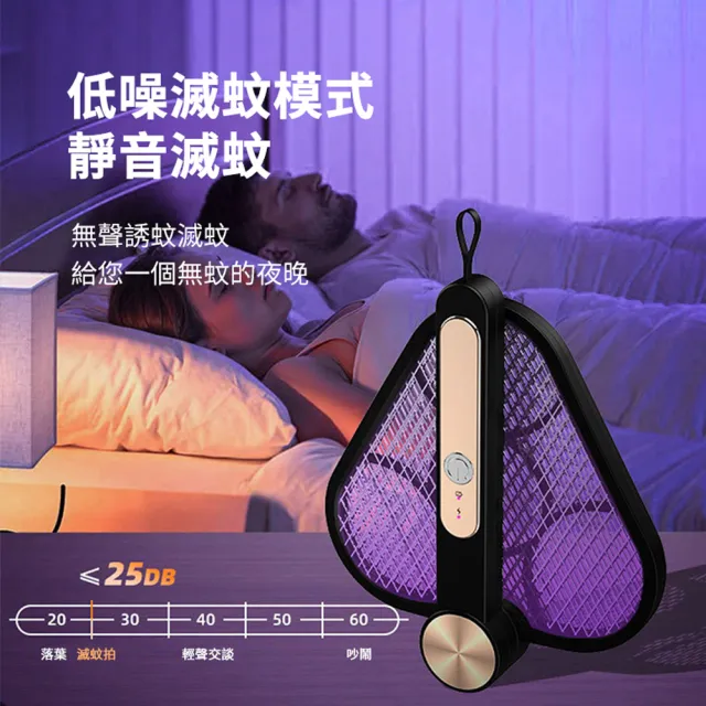【ATN】二合一可折疊滅蚊燈 USB充電家用誘蚊驅蚊器 懸掛式滅蚊器 藍紫光電蚊拍 捕蚊燈