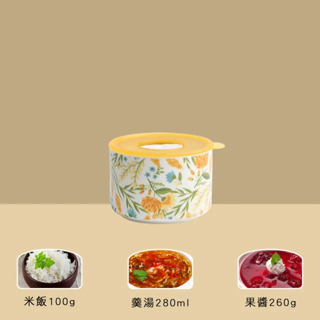 【小茉廚房】可微波 烤箱 陶瓷便當盒 花紋 餐盒(四款任選-S號)