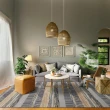 【山德力】現代風格羊毛地毯160X230多款可選(適用於客廳、起居室空間)