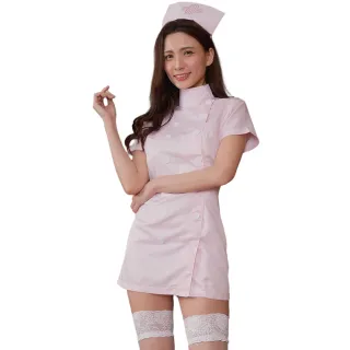【愛衣朵拉】護士服 角色扮演診所制服 雙排扣洋裝(白衣天使連身裙)