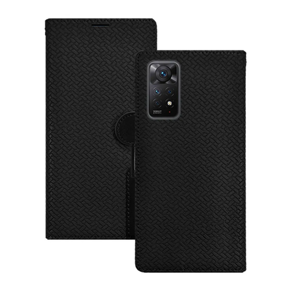 【阿柴好物】紅米 Note 11 Pro 4G/5G 編織紋磁吸拼接皮套