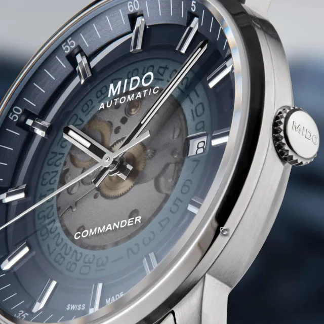 【MIDO 美度 官方授權】Commander Gradient香榭系列 單寧漸層機械腕錶(M0214071141101)