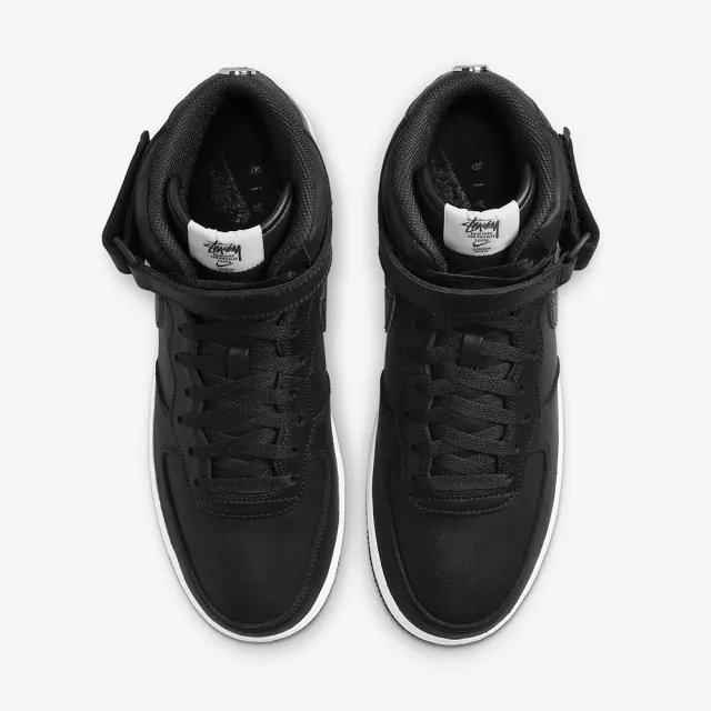 【NIKE 耐吉】AIR FORCE 1 07 MID SP STUSSY 限量聯名 中筒 男鞋 男女段 黑色(DJ7840-001)