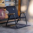 【CAPTAIN STAG】戶外露營鋁合金折疊單人椅(黑色)