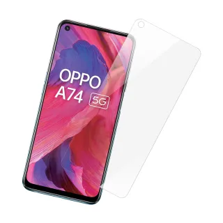 OPPO A74 5G 6.5吋 高清透明非滿版9H鋼化膜手機保護貼(3入 A74保護貼 A74鋼化膜)