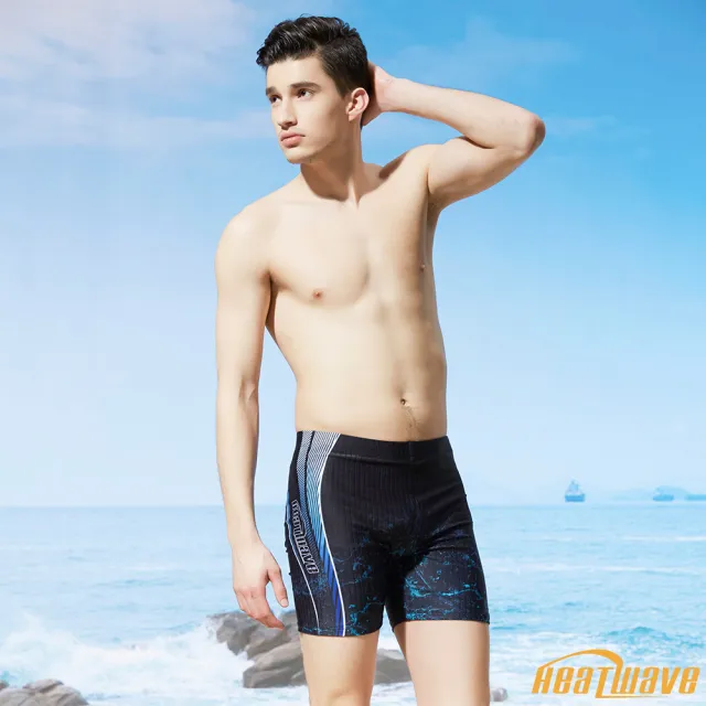 【Heatwave 熱浪】游泳褲排水線速乾新款加大碼專業五分褲溫泉沙灘男士泳褲(50301/M-4XL)