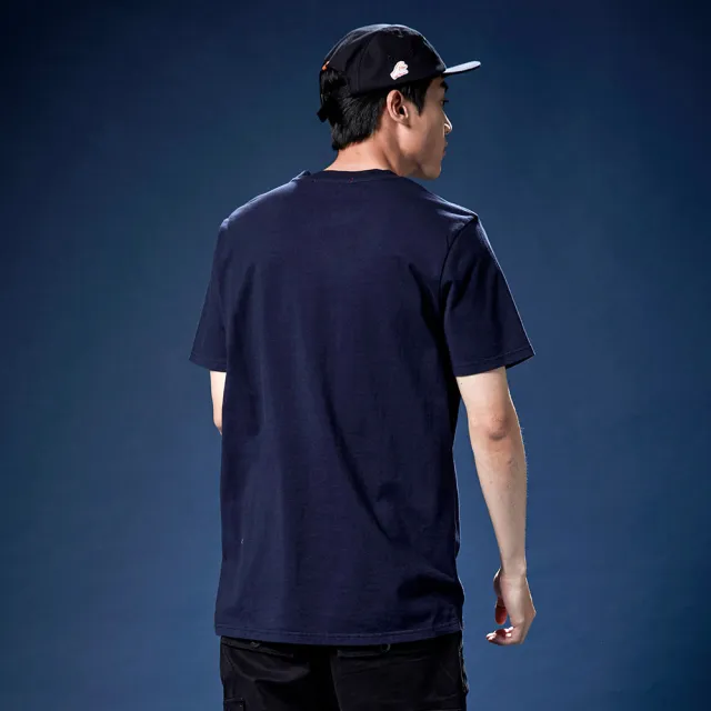 【EDWIN】男女裝 網路獨家↘手繪復刻字體短袖T恤(丈青色)