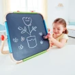 【德國Hape】兒童多功能手提木製繪畫板(畫架/可直立/便攜/雙面白板黑板)