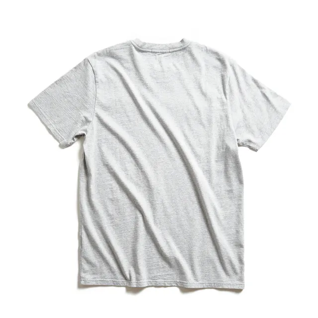 【EDWIN】男女裝 網路獨家↘3D立體毛邊線條LOGO短袖T恤(麻灰色)