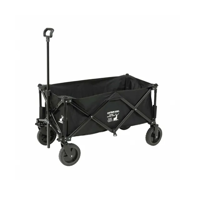 CAPTAIN STAGのFour Wheels CARRY CAPTAIN STAG】戶外露營CS經典款可折疊收納4輪手拉車(黑色) - momo購物