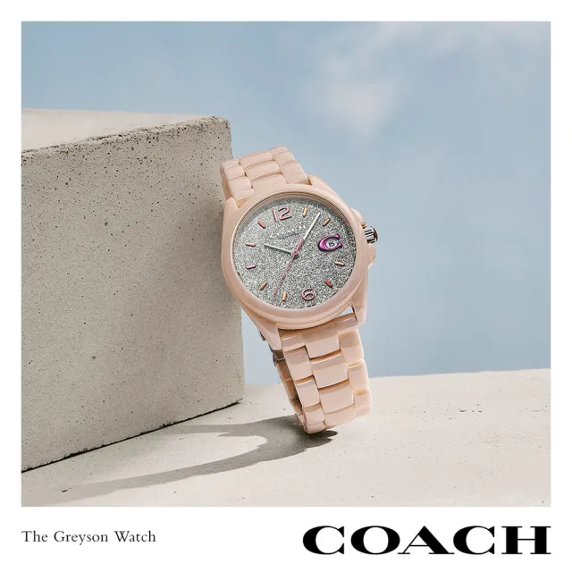 【COACH】珍妮佛羅培茲 2022廣告款 陶瓷女錶(CO14503939 / 14503939)