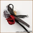 【Akiko Sakai】玫瑰花型珍珠鑲鑽丸子頭盤髮器(生日 送禮 禮物)