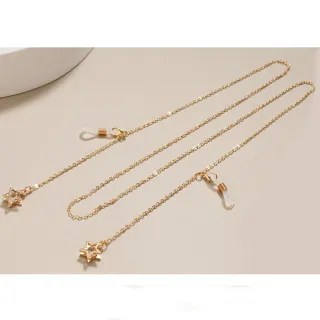 【my stere 我的時尚秘境】現貨-歐美時尚五角星造型掛繩口罩鏈(五角星 鑲鑽 口罩 眼鏡 吊 