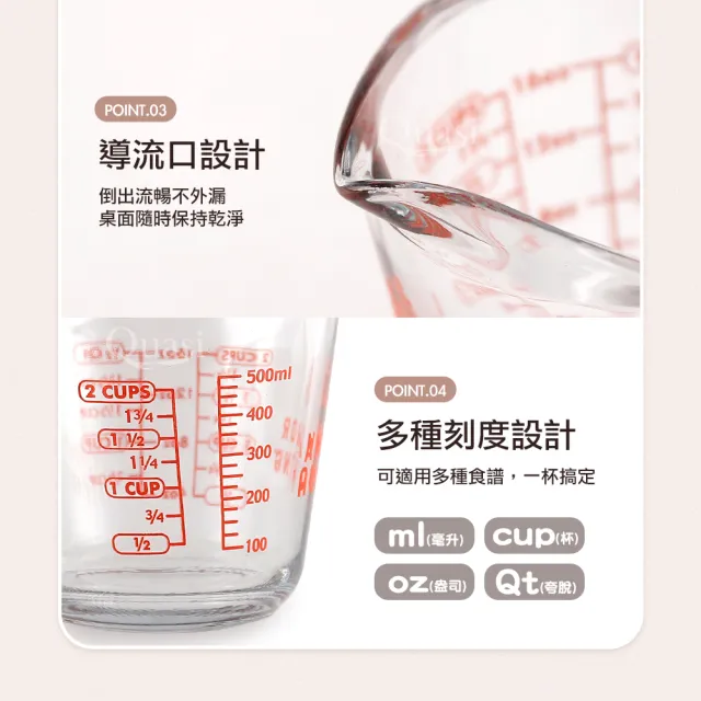 【買一送一】美國製強化玻璃量杯1000cc