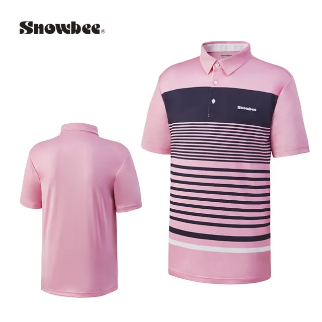【Snowbee 司諾比】男士漸層條紋短袖Polo衫(吸濕排汗 翻領上衣 高爾夫球衣 健身 爬山 戶外 運動網球自行車)