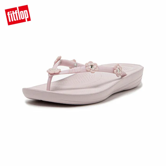 【FitFlop】IQUSHION ERGONOMIC FLIP FLOPS - FLOWER-STUD輕量人體工學夾腳涼鞋-女(紫丁香色)