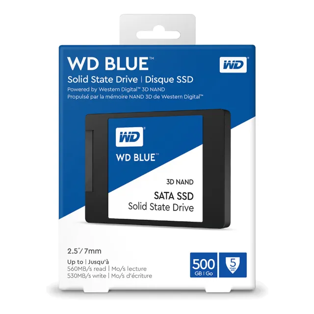 WD 威騰】藍標500GB 2.5吋7mm SATA 3D NAND 固態硬碟(WDS500G3B0A