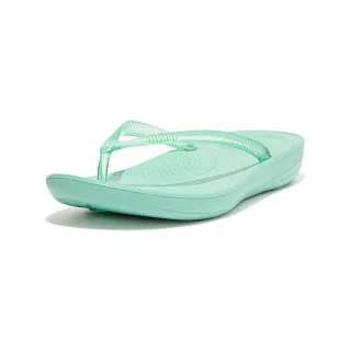 【FitFlop】iQUSHION TRANSPARENT FLIP-FLOPS輕量人體工學夾腳涼鞋-女(水藍綠)