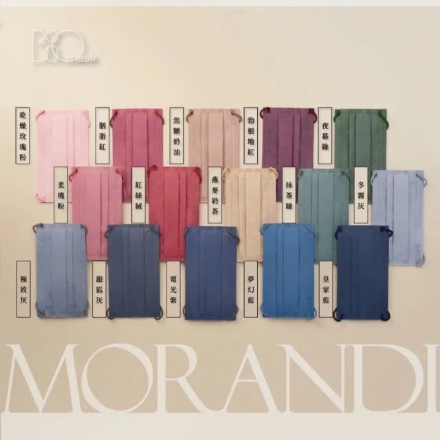 【BioMask保盾】醫療口罩-莫蘭迪系列-夜幕綠-成人用-20片/盒(醫療級、雙鋼印、台灣製造)